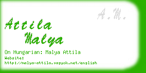 attila malya business card